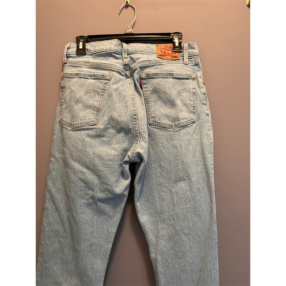 Levi’s 501 Jeans Womens 30x30 Light Wash Straight Leg Button Fly Blue - Picture 9 of 14
